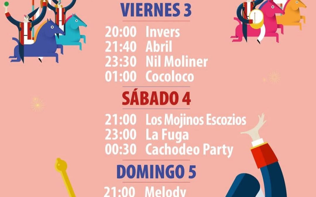 Conciertos GRATUITOS Fira i Festes de Gandia 2025